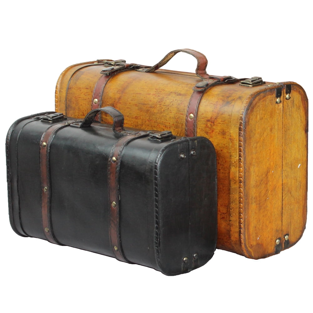 2Colored Vintage Style Luggage Suitcase/Trunk, Set of 2