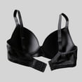 thumbnail image 5 of Fatuov Wireless Bras for Women Full Coverage Push-Up Bralettes for Casual Sexy Solid Color Seamless Bras 32C, Black, 5 of 5