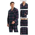 thumbnail image 2 of GLOBAL Men's Flannel Yarn Pajama Sets 100% Cotton Sleepwear, Size S-3XL, 2 of 5