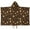 Brown Sun Moon, variant on Black White Gothic Butterfly Sun Moon Flower Pattern Hooded Bath Towel,50"x30" for Ages 3 To 12 Kids, Quick Dry Lightweight Soft Microfiber Hood Beach Towel Cover Up for Kids