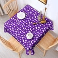 thumbnail image 2 of Purple White Butterfly Pattern Square Tablecloth,Waterproof Square Table Cover,Wipeable Spillproof Washable Table Cover for Home Kitchen Party Decor 42"X42"(107x107cm), 2 of 6