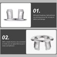 thumbnail image 4 of OULII 30Ud Anillo De Desbordamiento Para Lavabo Plata Fácil De Con Ajuste Firme Y Duradero, 4 of 6
