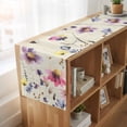 thumbnail image 6 of Table Runners 70 Inches Long Dress Scarves, Purple Spring Floral Farmhouse Coffee/Dining/Kitchen Table Decor, Holiday Table Runner, Vintage Flowers Farmhouse Watercolor 13x70 Inch, 6 of 9