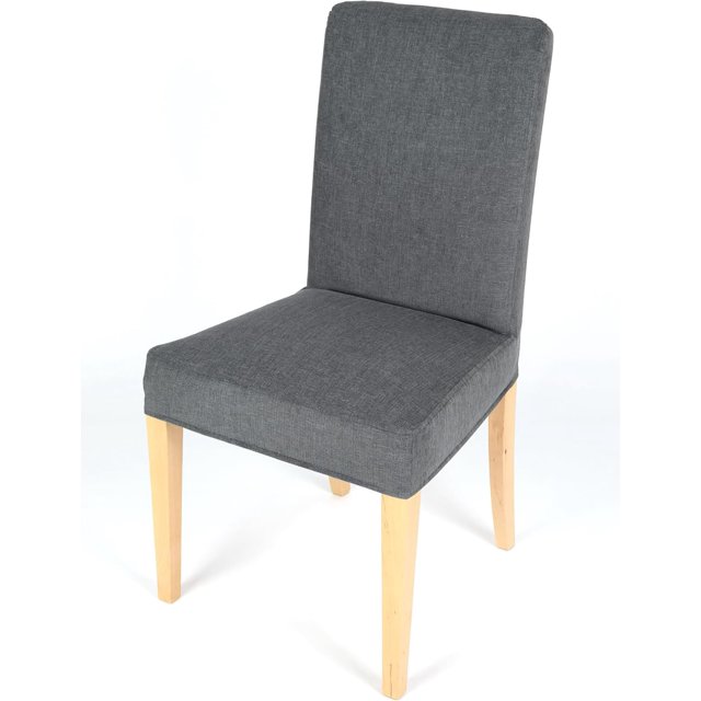 Generic Henriksdal Chair Cover Solid Color Durable Heavy Weight Chenille Fabric Slipcover for IKEA Dining Chair (Gray, Single), Grey, F200_HENR