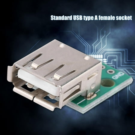 

ACOUTO 10Pcs USB Type A Female Socket Breakout Board 2.54mm Pitch Adapter Connector DIP USB Breakout Board USB Female Breakout Board