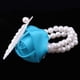 thumbnail image 3 of Pulseras de flores hechas a mano con perlas para novias y bodas. Azur, 3 of 9
