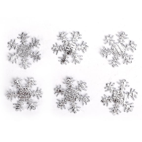 Yajisi 300 Pcs Snowflakes Confetti Christmas Decorative Accessory Holiday Ornament, 26mm / 1.02 in Silver Non-Woven Fabric Winter Table Decor for Holiday Parties & Events