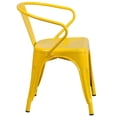thumbnail image 4 of Bowery Hill Industrial Metal Stackable Dining Arm Chair in Yellow, 4 of 6