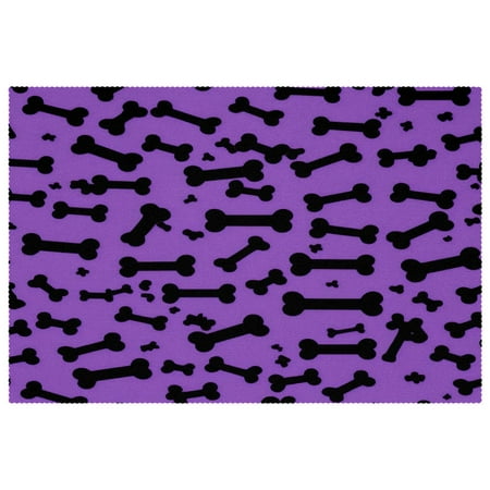 

Ailis Dinng Placemats Set of 6 Durable Polyester Mats for Dinning Table 12 x 18 inch Bone Purple