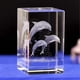 thumbnail image 2 of Modelo de adornos de delfines de cristal, estatuilla de delfín de cristal grabada con láser 3d, 2 of 2
