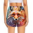 thumbnail image 4 of Haiem Color Splash Fox Portrait Women's 2 in 1 Running Shorts - Lightweight Athletic Workout Gym Yoga Breathable Sports Shorts Liner with Phone Pockets-X-Large, 4 of 9