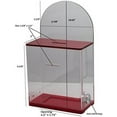 thumbnail image 2 of MCB Locked Donation Box with Back Wall Clear Display Area - for Fundraising Donation Box - Ticket Box - Collection Box Translucent Red, 2 of 3