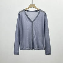 Aueoeo Womens Oversized Cardigans,Womens Cardigan Women's Casual Leopard Print V-Neck Knitted Button Long Sleeved Cardigan Sweater Top Coat Top Open Front Cardigan for Women On Clearance