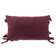 thumbnail image 2 of Stylish Fringe Tassels Decorative Cotton Throw Pillow (Burgundy, 12"x20" Case+Insert), 2 of 3