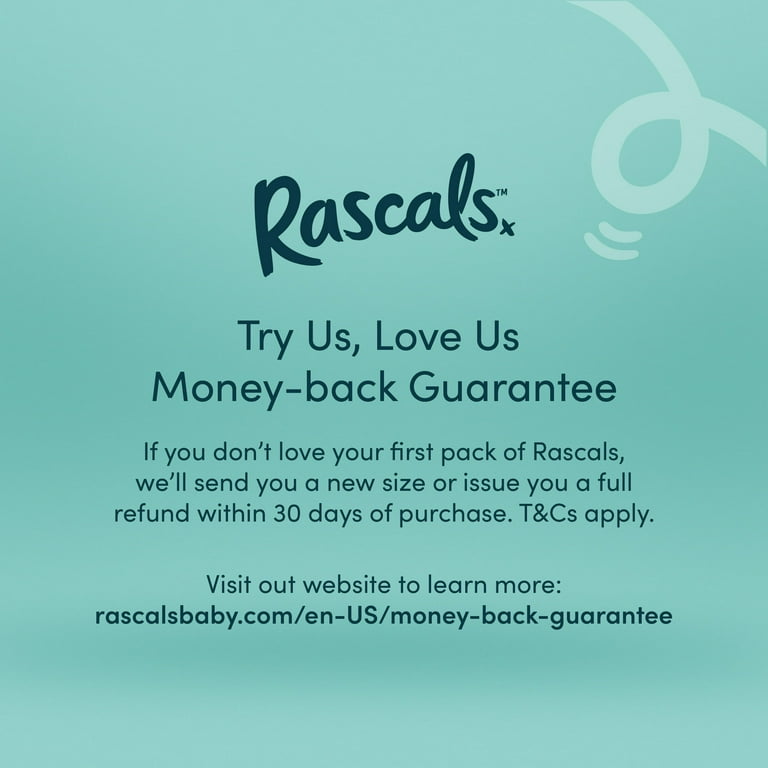 Rascals Premium Diapers, Size 1, 108 Count, 12-Hour Leak