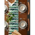thumbnail image 2 of ERUNPONLY Green Brown Tree Table Runner - 90 Inch Long Vintage Flower on Trunk Branch Cotton and Linen Blended Dress Scarves Farmhouse Table Runner for Kitchen Dining, Coffee Table, 13"x90", 2 of 8