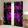 thumbnail image 2 of Castle Fairy Purple Gamepads Curtains Pack of 2 (42x84 Each),Graffiti Curtains Blackout, 2 of 6