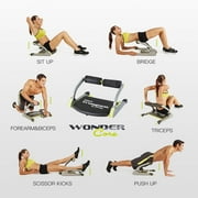 Wonder Core SMART Ab Machine, Ab Workout Equipment, Sit Up Machine & Exercise Equipment, Ab Crunch Machine for Stomach Workout, Ab Core Trainer Abdominal Machine for Home Gym Foldable 265 lb Green