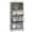 Grey, variant on Costway 5-Tier Kitchen Baker's Rack Storage Cabinet Mobile Microwave Stand Flip-up Doors White