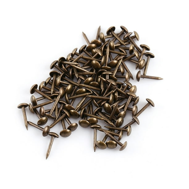 Kritne 100pc Vintage Upholstery Nails Bronze Metal Tags Furniture Sofa