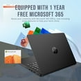 thumbnail image 3 of HP Stream 14" HD BrightView Laptop, Intel Celeron N4120, 16GB RAM, 256GB Storage (128GB Emmc+ 128GB USB Card), Intel UHD Graphics, 720p Webcam, Wi-Fi, 1 Year Office 365, Win 11 S, Black, 3 of 6