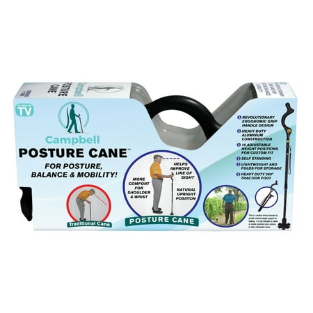 Campbell Posture Cane for Posture, Balance, and Mobility As Seen on (Best Walking Cane For Balance)