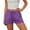 Purple, variant on Vivianyo HD Women's Drawstring Elastic Waist Casual Shorts, Solid Lightweight Loose Short Bottoms for Women, Women's Bronze, Sizes S-2XL