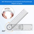thumbnail image 4 of 4 Pieces Goniometer Physiotherapy 360 Degree Rotation Protractor Physiotherapy PVC for Physiotherapy, Sports Therapy, 4 of 8