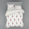 thumbnail image 1 of Ambesonne Hamsa Bedding Set 4 Pcs, All Seeing Eye Ethnic Print, Queen, Peach Pink Blue, 1 of 3