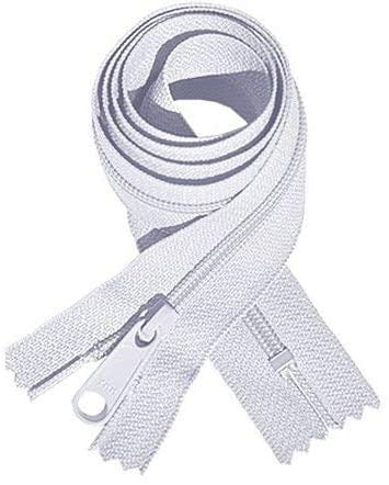 YKK White #4.5 Handbag - Extra-Long Pull Zipper (50 Zippers Per Pack) (24" Inches)