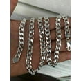 thumbnail image 2 of Men's Flat Miami Cuban Link Chain Solid 925 Sterling Silver 8mm Thick Italy Made, 2 of 3