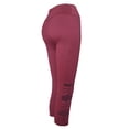 thumbnail image 1 of Pantalon Capri Longueur Genou Leggings de Yoga Décontractés Unis à Découpes Taille Haute Pantalon Court, 1 of 4