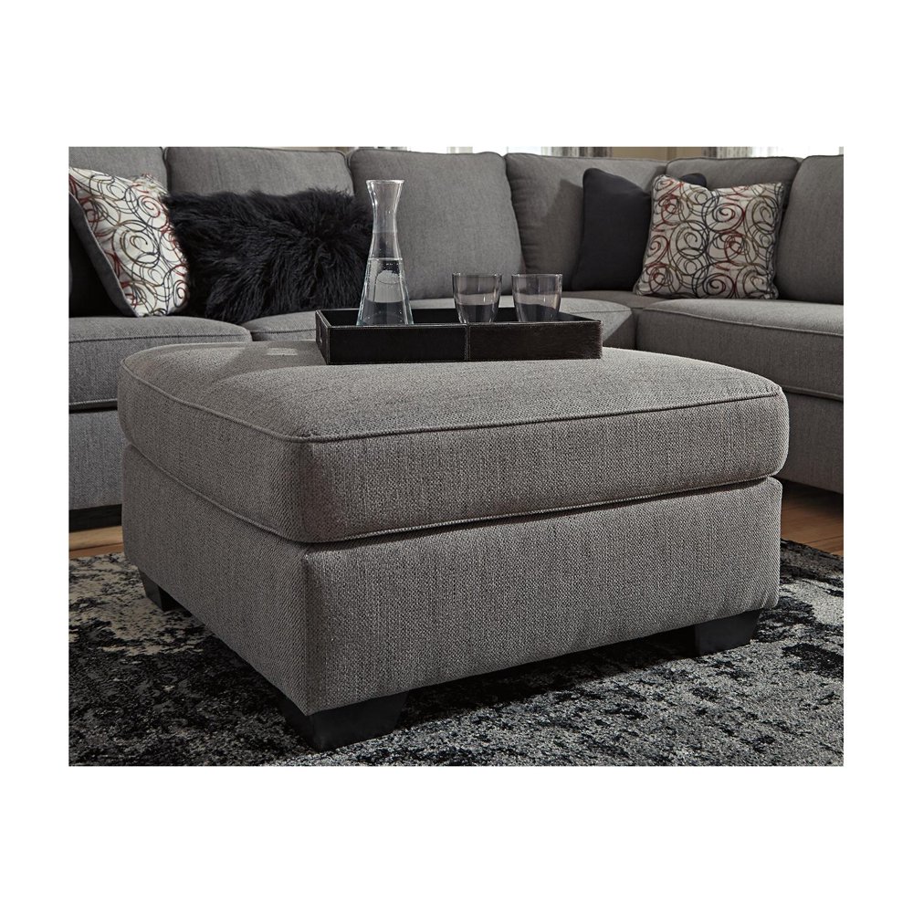 Signature Design by Ashley Larusi Dark Gray Oversized Accent Ottoman