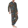 thumbnail image 2 of Fotbe Deers In The Forest 1 Pijama de Hombre con Estampado de Manga Larga, Conjunto de 2 Piezas, Ropa de Dormir Suave y Cómoda con Bolsillos-Small, 2 of 7