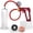 Red + Gauge, variant on LeLuv® Premium Maxi Penis Pump w/ Red Handle, Silicone Hose | TPR Sleeve, Donut | 9" x 2.25" Cylinder
