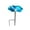 Blue, variant on Artificial Flower-Shaped Bird Bath and Feeder - Metal Ground Stake Bird Bath with Cute Tray Design, Outdoor Garden Decoration for Bird Lovers, Lawn and Yard Bird Attractor （2 Pcs）