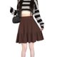 thumbnail image 5 of Falda de punto para mujer, falda de corte A de longitud media de otoño para mm gordos, diseño que cubre la cadera, borde con volantes, falda versátil, falda corta, 5 of 5