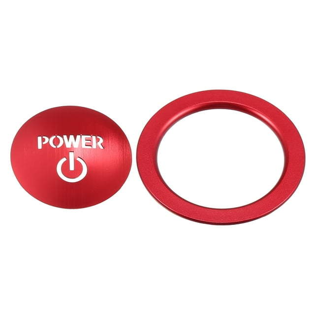 Unique Bargains 1 Set Engine Start Stop Button Cover for Toyota Vellfire 30 Series Aluminum Alloy Red