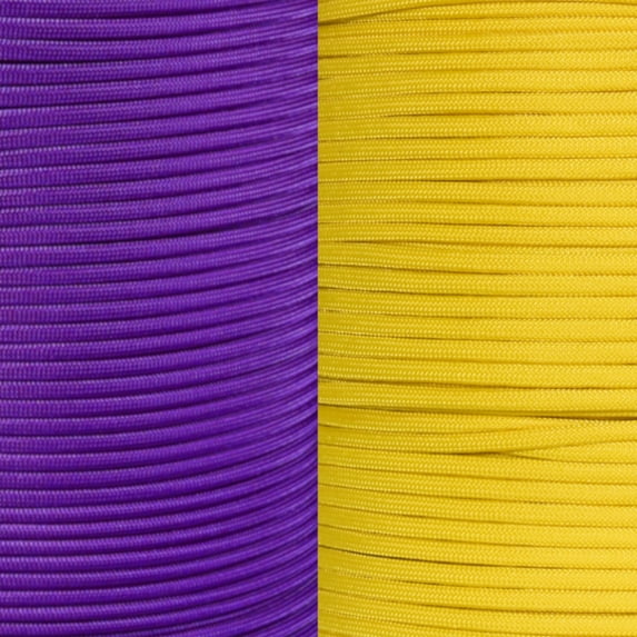 Paracord Planet College Sports Team Fan 550 Paracord Kits in Team Spirit Colors - 100 Feet Per Color