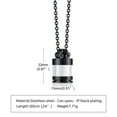 thumbnail image 3 of facefd Pendentif en Tube d'Acier Inoxydable Capsule Creuse de Cas pour Bijoux Cendres, 3 of 8