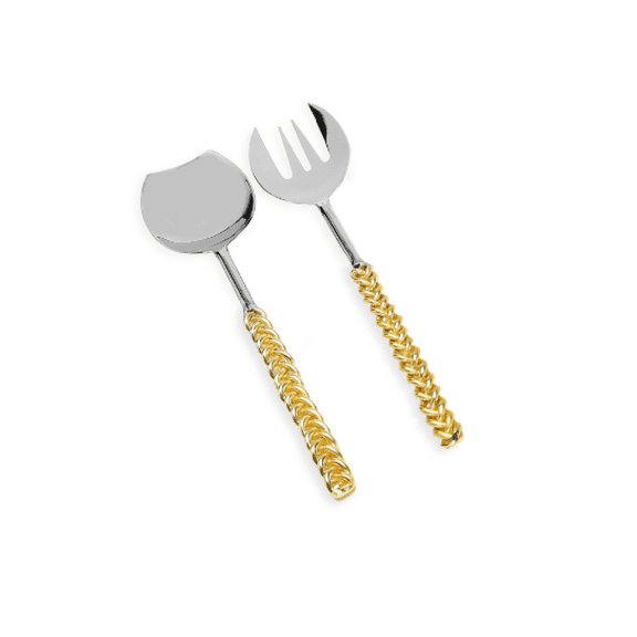 Salad Servers with Twisted Handles, Set of 2