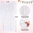 thumbnail image 2 of Cortinas con flecos de aluminio NUWDHP, color blanco metalizado, 1 x 2,5 m, paquete de 2, 2 of 7