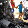 thumbnail image 4 of Chririnla Halloween Terry Cloth Car Seat Cover with Spider Web Pattern, Waterproof Sweat Proof Front Seat Cover for Trucks Cars SUVs Vans, 4 of 7