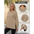 thumbnail image 2 of Long Sleeve Maternity Nursing Tops Clothes for Women Side Split Nursing Breastfeeding Sweatshirt, 2 of 5