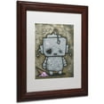 thumbnail image 2 of Trademark Fine Art 'Weebot-Icecream' Canvas Art by Craig Snodgrass, White Matte, Wood Frame, 2 of 4