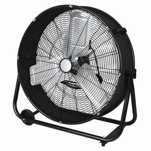 29.75 x 24 in. Black Drum Fan