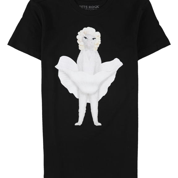 Elevenparis Mens Diamonds Cat Graphic T-Shirt, Black, X-Small