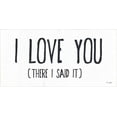 thumbnail image 2 of Jaxn Blvd. 18x11 White Modern Wood Framed Museum Art Print Titled - I Love You, 2 of 4