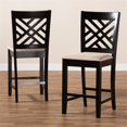 thumbnail image 5 of Bowery Hill 25"H Upholstered Wood Bar Stool in Sand and Brown (Set of 2), 5 of 7