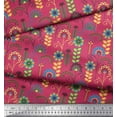 thumbnail image 3 of Soimoi Georgette Viscose Fabric Leaves & Floral Clip Art Fabric Prints by Yard 42 Inch Wide, 3 of 3